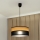 Rippvalgusti ALBA 1×E27/15W/230V, läbimõõt 45 cm, must/pruun