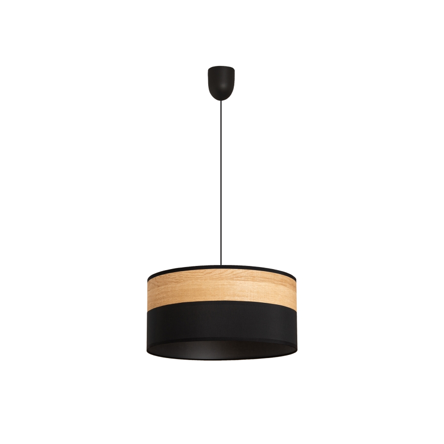 Rippvalgusti ALBA 1×E27/15W/230V, läbimõõt 45 cm, must/pruun