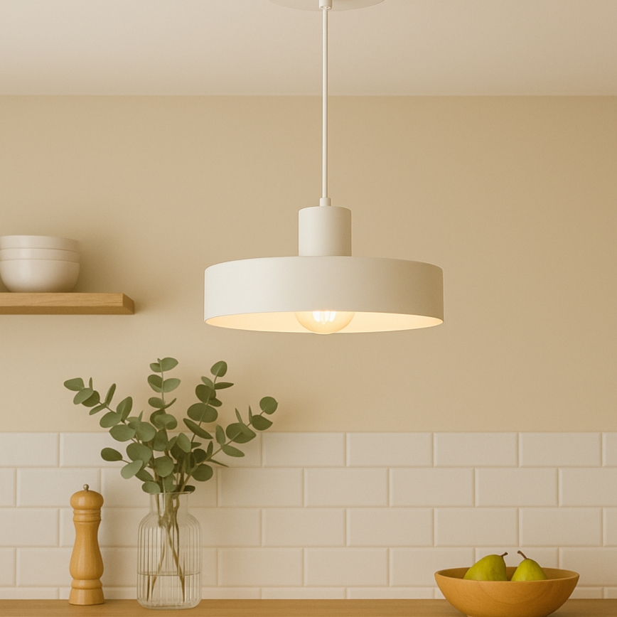 Rippvalgusti ARCANE kaabliga 1xE27/60W/230V valge