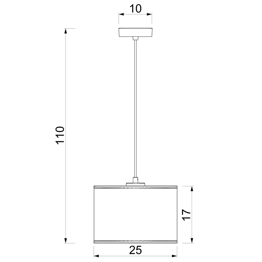 Rippvalgusti ARDEN kaabliga 1xE27/15W/230V läbimõõt 25 cm beež