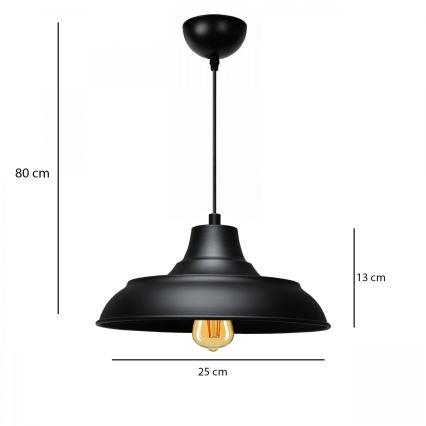 Rippvalgusti AYD 1xE27/40W/230V must