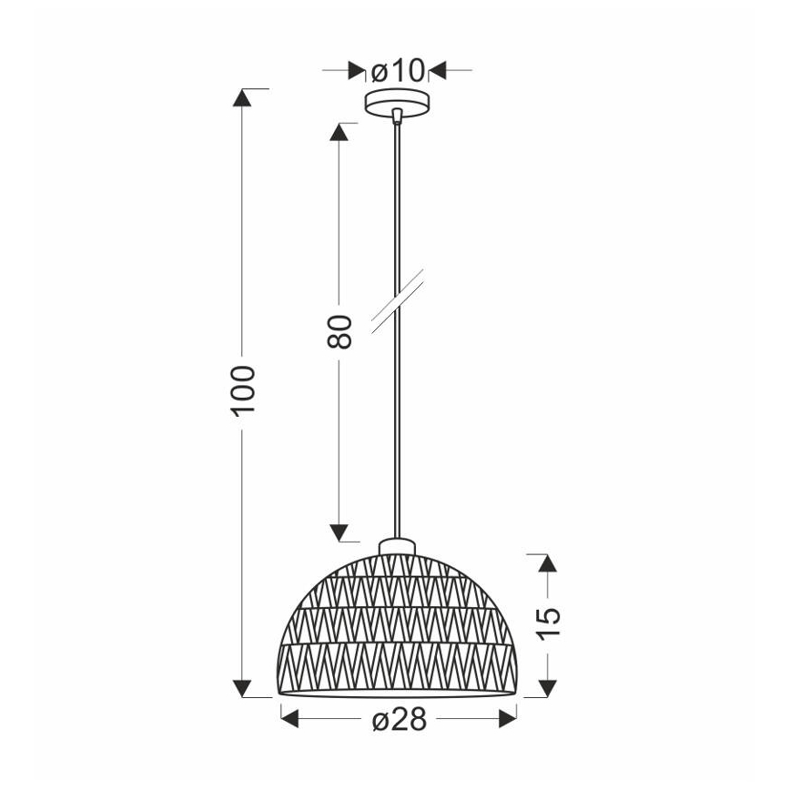 Rippvalgusti BALLI kaabliga 1xE27/40W/230V beež