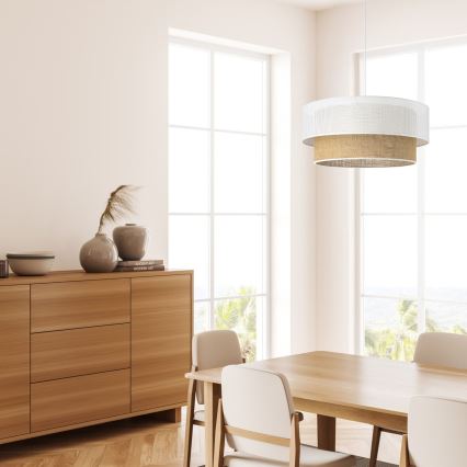 Rippvalgusti BORHO 1xE27/60W/230V, läbimõõt 40 cm, valge/juut