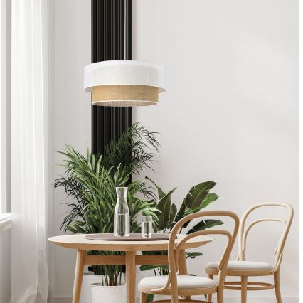 Rippvalgusti BORHO 1xE27/60W/230V, läbimõõt 40 cm, valge/juut