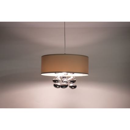 Rippvalgusti BUBBLE kaabliga, 1×E27/60W/230V, Ø 40 cm, beež