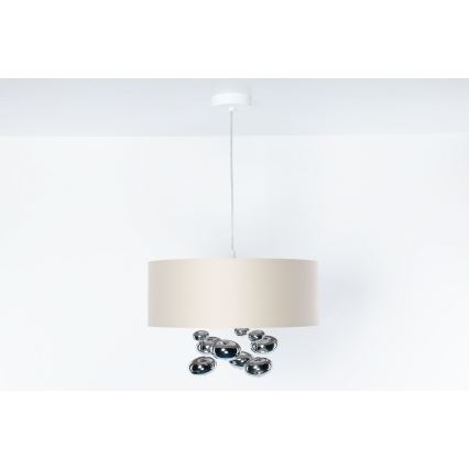 Rippvalgusti BUBBLE kaabliga, 1×E27/60W/230V, Ø 40 cm, beež