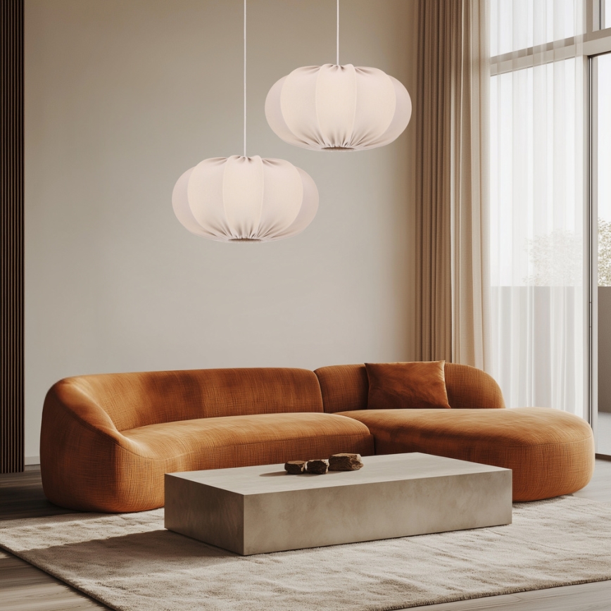 Rippvalgusti CAFEE 1xE27/40W/230V diameeter 52 cm beež