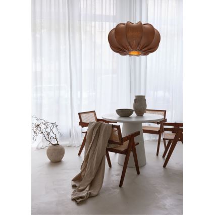 Rippvalgusti CAFEE 1xE27/40W/230V läbimõõt 52 cm pruun