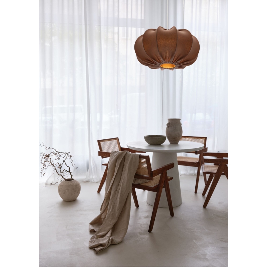 Rippvalgusti CAFEE 1xE27/40W/230V läbimõõt 52 cm pruun