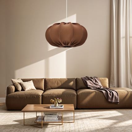 Rippvalgusti CAFEE 1xE27/40W/230V läbimõõt 52 cm pruun