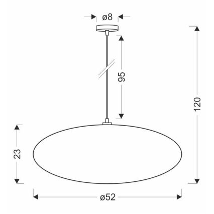 Rippvalgusti CAFEE 1xE27/40W/230V läbimõõt 52 cm pruun