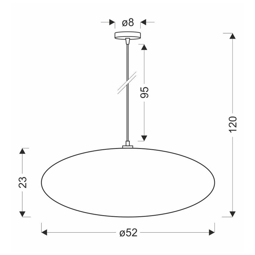 Rippvalgusti CAFEE 1xE27/40W/230V läbimõõt 52 cm pruun