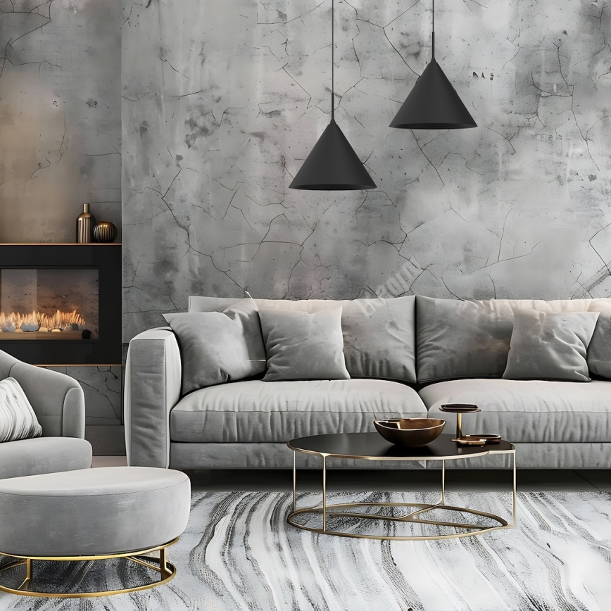 Rippvalgusti CAPITAL riputuskaabliga 1xGX53/15W/230V, läbimõõt 32 cm, must