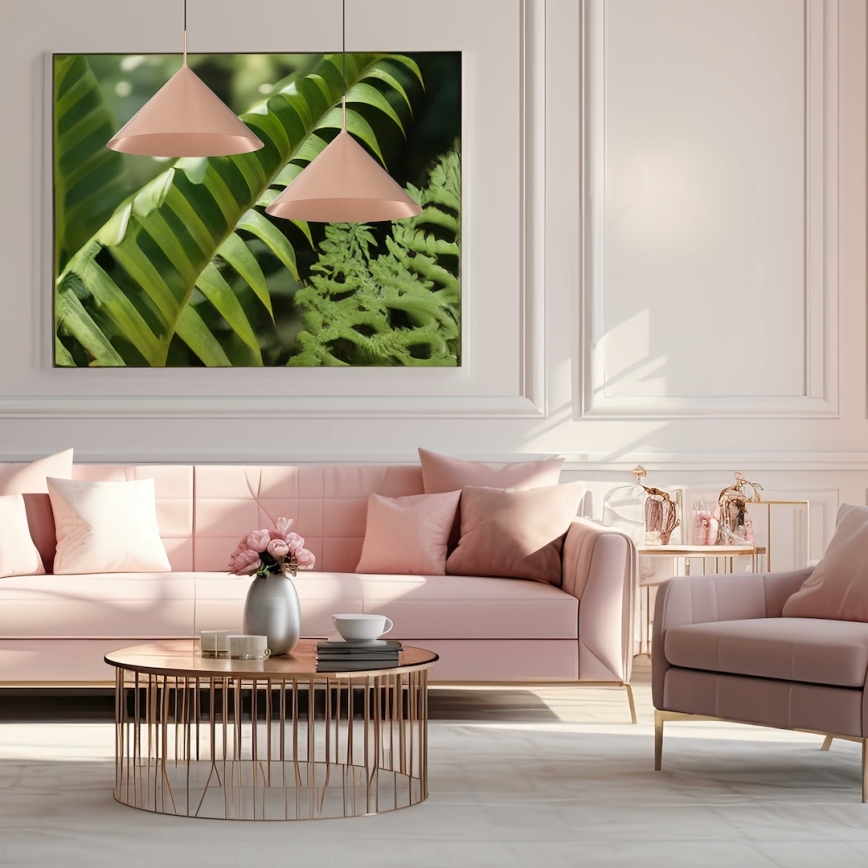 Rippvalgusti CAPITAL riputuskaabliga 1xGX53/15W/230V, läbimõõt 46 cm, roosakuldne