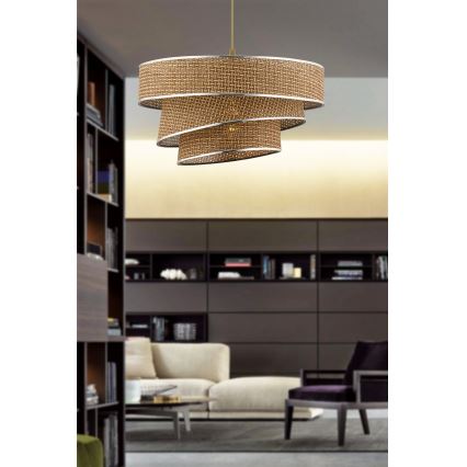 Rippvalgusti COUPER 1xE27/60W/230V pruun/kiiluv chrome