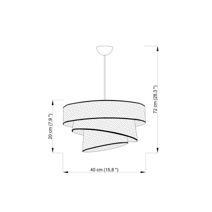 Rippvalgusti COUPER 1xE27/60W/230V pruun/kiiluv chrome