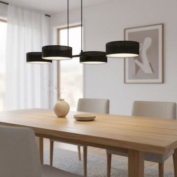 Rippvalgusti DRUMZ kaabliga 4xE14/10W/230V must