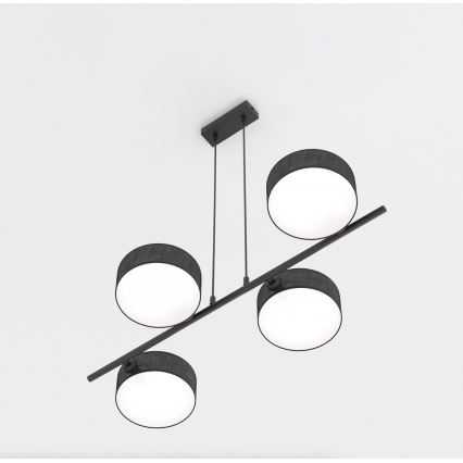 Rippvalgusti DRUMZ kaabliga 4xE14/10W/230V must