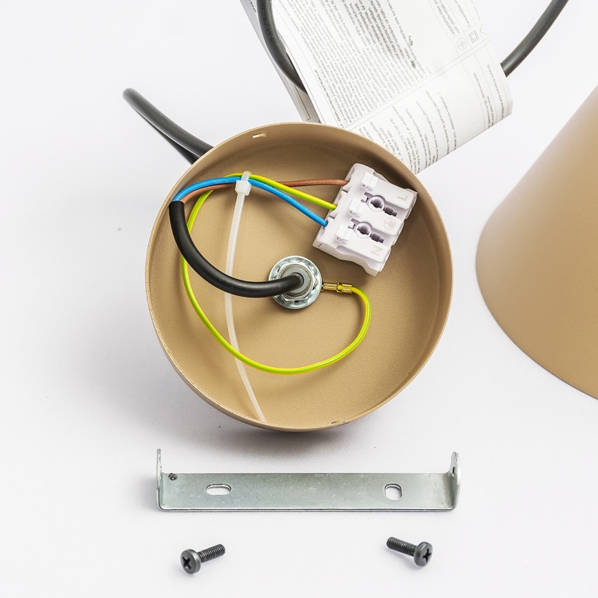 Rippvalgusti ETNA II kaabliga 1xE27/15W/230V, läbimõõt 18,5 cm, beež