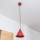 Rippvalgusti ETNA II trossil 1xE27/15W/230V, läbimõõt 18,5 cm, punane