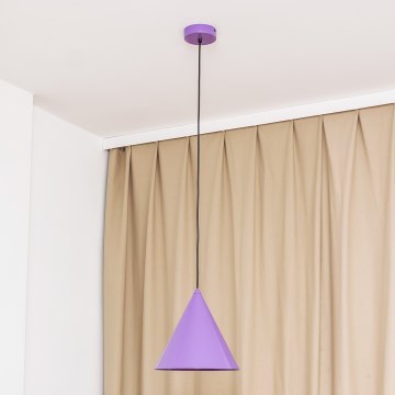 Rippvalgusti ETNA kaabliga 1xE27/15W/230V, läbimõõt 25 cm, lilla