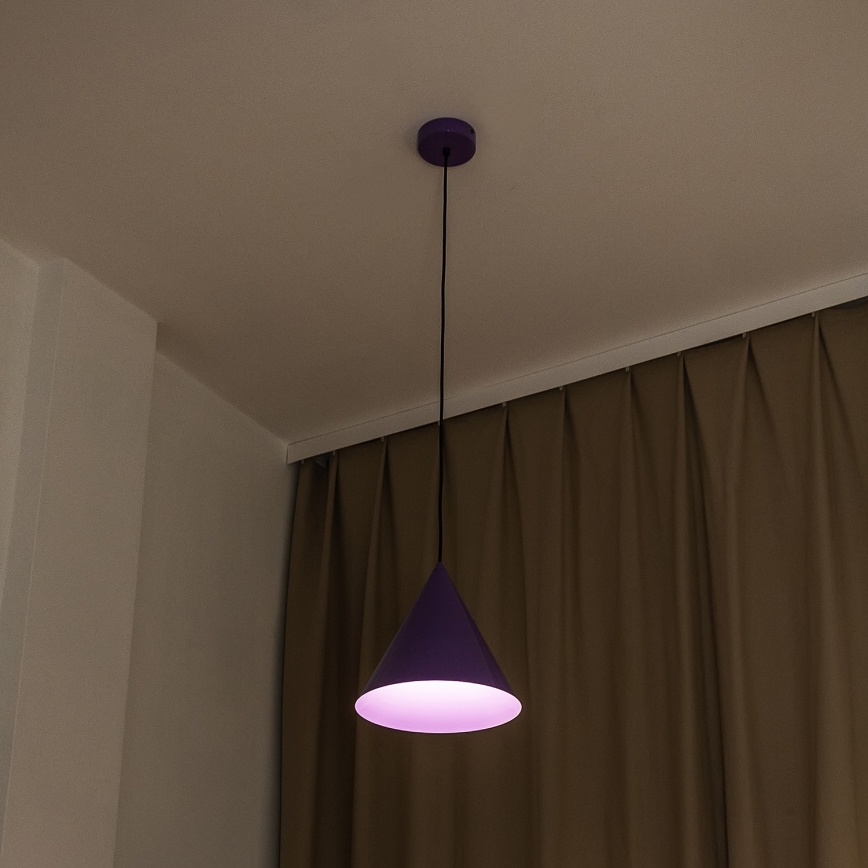 Rippvalgusti ETNA kaabliga 1xE27/15W/230V, läbimõõt 25 cm, lilla