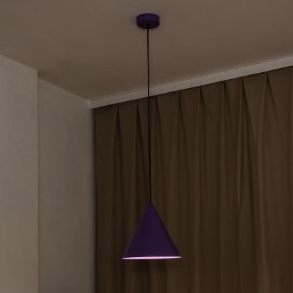 Rippvalgusti ETNA kaabliga 1xE27/15W/230V, läbimõõt 25 cm, lilla