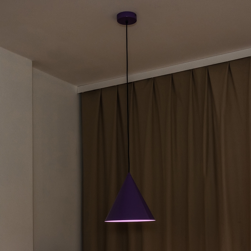 Rippvalgusti ETNA kaabliga 1xE27/15W/230V, läbimõõt 25 cm, lilla