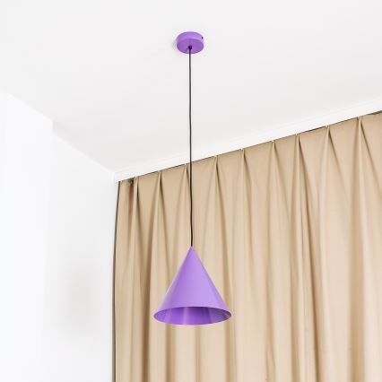 Rippvalgusti ETNA kaabliga 1xE27/15W/230V, läbimõõt 25 cm, lilla