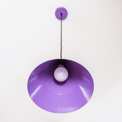 Rippvalgusti ETNA kaabliga 1xE27/15W/230V, läbimõõt 25 cm, lilla