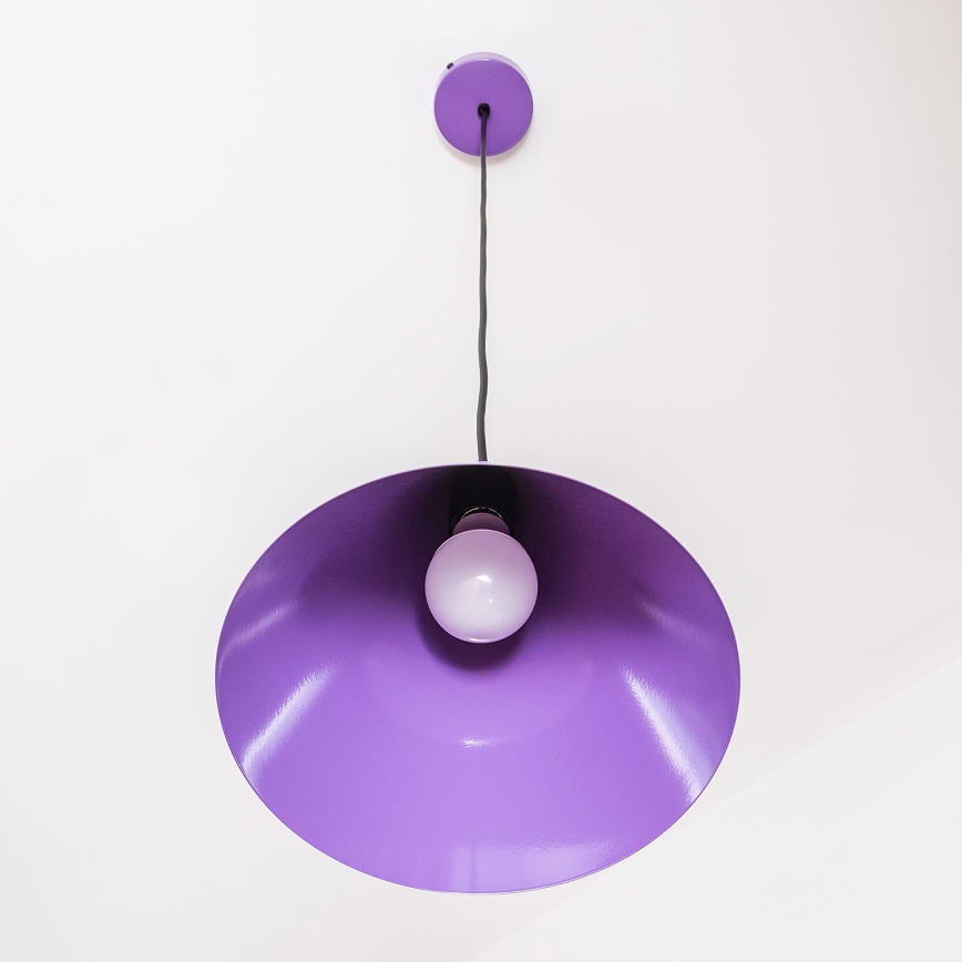 Rippvalgusti ETNA kaabliga 1xE27/15W/230V, läbimõõt 25 cm, lilla