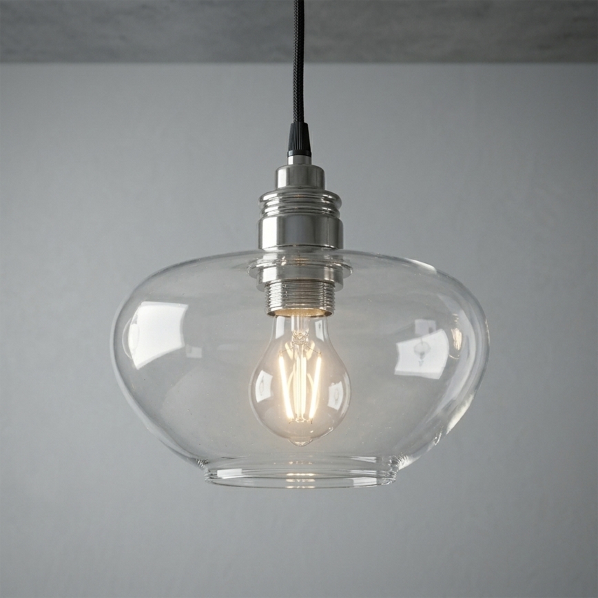Rippvalgusti FLO kaabliga 1xE27/15W/230V läikiv kroom/selge