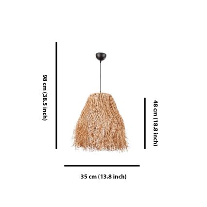Rippvalgusti FRINGE 1xE27/40W/230V raffia
