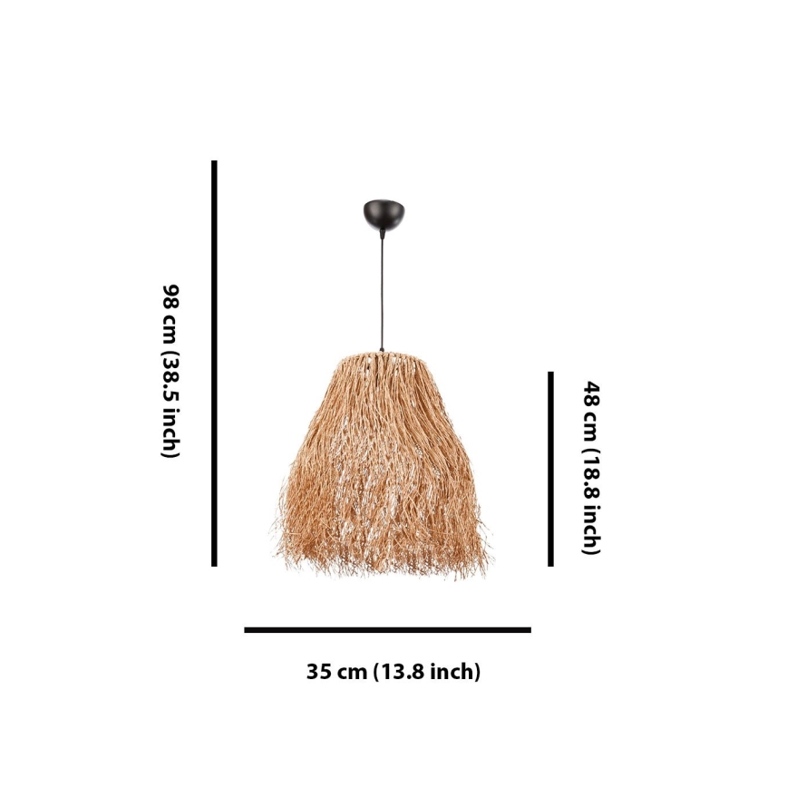 Rippvalgusti FRINGE 1xE27/40W/230V raffia
