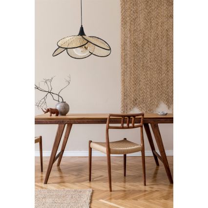 Rippvalgusti FUME 1xE27/40W/230V, läbimõõt 45 cm, must/beež
