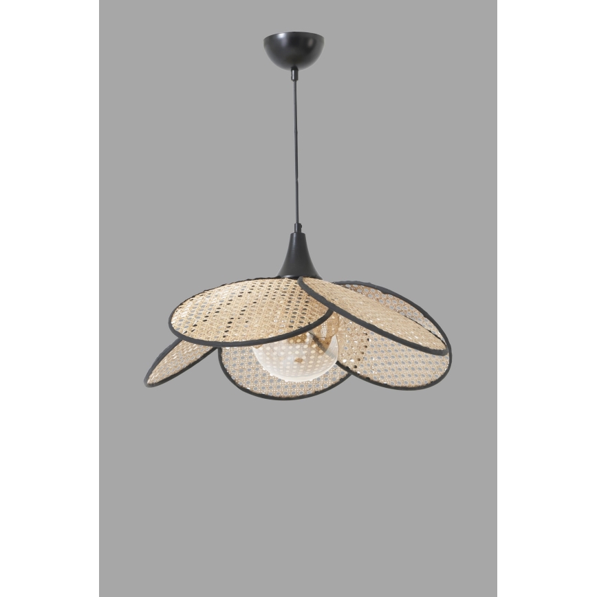 Rippvalgusti FUME 1xE27/40W/230V, läbimõõt 45 cm, must/beež