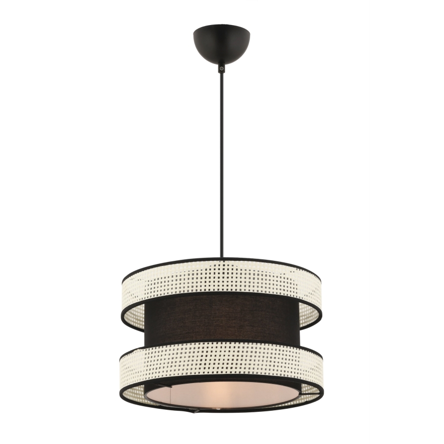 Rippvalgusti HALO kaabliga 1xE27/60W/230V must/kreemjas