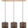 Rippvalgusti juhtmega BENITA 3xE27/40W/230V pruun/tamm