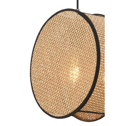 Rippvalgusti juhtmega BIG DRUM 1xE27/60W/230V pruun/must