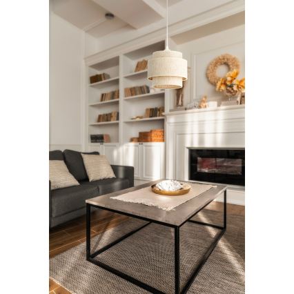 Rippvalgusti juhtmega BOHO 1xE27/60W/230V, läbimõõt 20 cm, valge