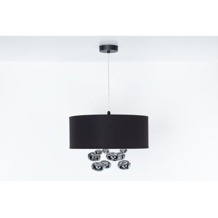 Rippvalgusti juhtmega BUBBLE 1xE27/60W/230V, läbimõõt 40 cm, must