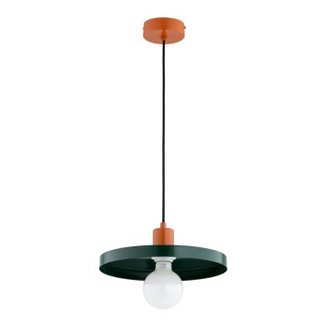 Rippvalgusti juhtmega LITO 1xE27/15W/230V roheline/vaskne