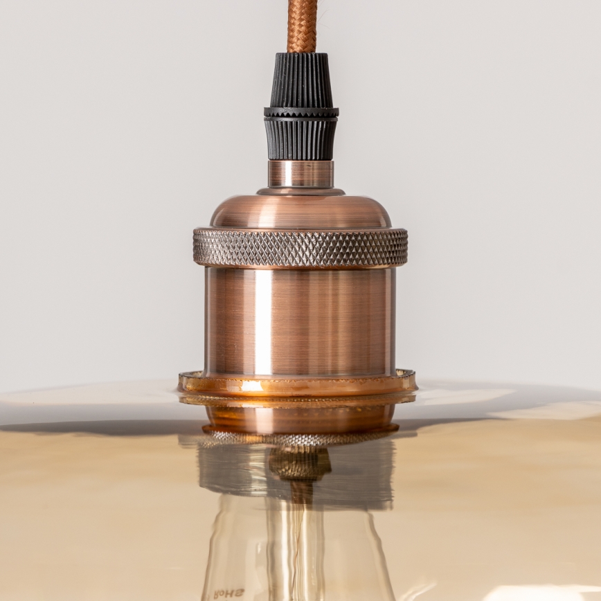 Rippvalgusti juhtmega SEVENTIES E27/60W/230V suitsune/pruun