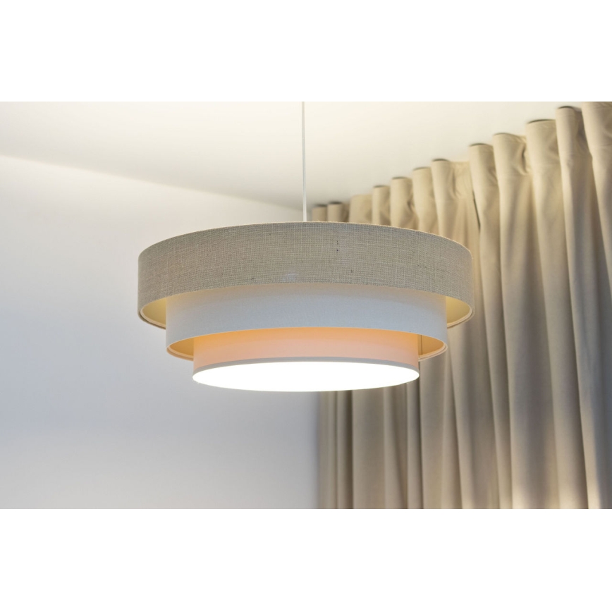 Rippvalgusti juhtmega TRINITI 1xE27/60W/230V, läbimõõt 40 cm, beež/kreem