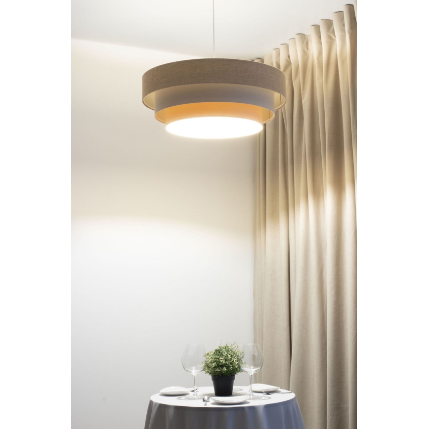 Rippvalgusti juhtmega TRINITI 1xE27/60W/230V, läbimõõt 40 cm, beež/kreem