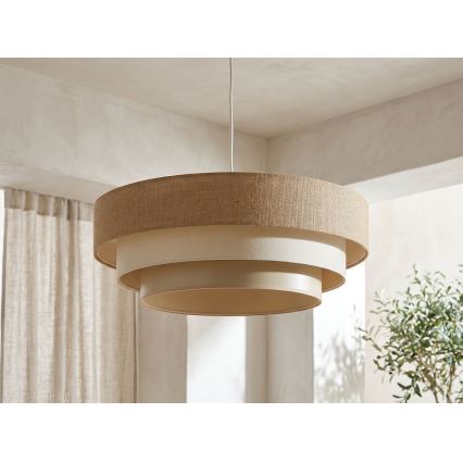 Rippvalgusti juhtmega TRINITI 1xE27/60W/230V, läbimõõt 40 cm, beež/kreem