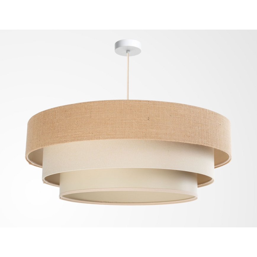 Rippvalgusti juhtmega TRINITI 1xE27/60W/230V, läbimõõt 40 cm, beež/kreem