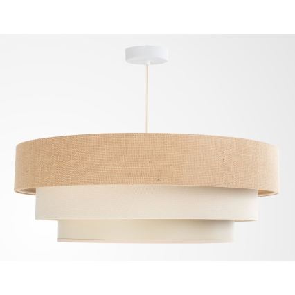 Rippvalgusti juhtmega TRINITI 1xE27/60W/230V, läbimõõt 40 cm, beež/kreem