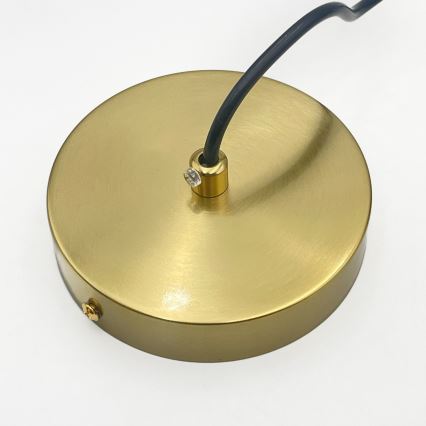 Rippvalgusti juhtmel CRISTAL 1xE14/15W/230V messing/suitsune must