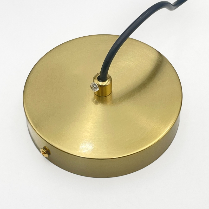 Rippvalgusti juhtmel CRISTAL 1xE14/15W/230V messing/suitsune must